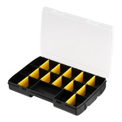 Porta minuteria scatola organizer 17P (27,2x18,9x4,6cm) BASIC Nero e Giallo STST816801