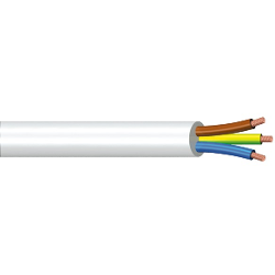 Cavo elettrico tripolare Bianco H05VV-F 3x1 mmq (2500 cm) PP0367