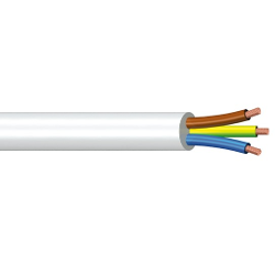Cavo elettrico tripolare H05VV-F 3x1 mmq (10m) Bianco PP0366