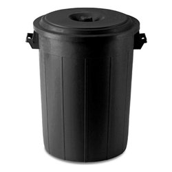 Bidone (70Lt) con coperchio Nero 25080+25980
