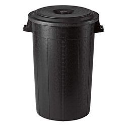 Bidone (100L) con coperchio Nero 25110+25990