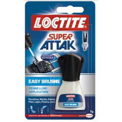 Collante istantaneo universale SUPER ATTAK Easy Brush Trasparente tubetto 5 gr 862096