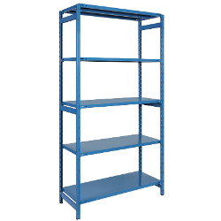 Scaffale kit 5 ripiani ad incastro (106x42x180cm) ARREDOKIT Azzurro Ral 5015 LB1100A