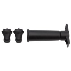 Pompetta salvavino con 2 tappi WINE BAR Nero 7535