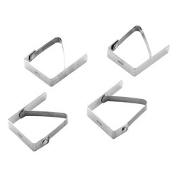 Set fermatovaglia 4 pz a molla LILLO Cromo satinato 0003 4