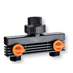 Presa rubinetto irrigazione A 2 Vie Regolabili Filettate RAINJET 91589