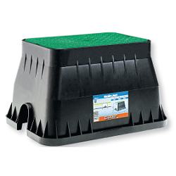 Pozzetto impianto irrigazione Medio con coperchio RAINJET (47x34x31 cm) Nero e Verde 90515