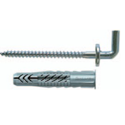 Set tasselli plastica, gancio corto (8 mm) Ux 8X50 H K 71911