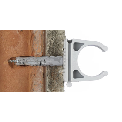 Set tasselli fissatubi con vite (6 mm) Ft 16 K grigio ral 7035 504605