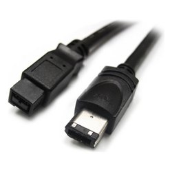 Cavo Firewire 800 9 Pin 400 6 Pin Black 1,8m XZCFWB9A6180