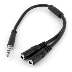 Splitter audio Mini-jack 3,5 mm Y Cable Black MUYHSMFF