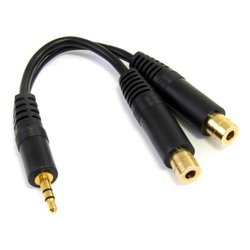 Splitter audio Mini-jack 3,5 mm Y cable Black MUY1MFF