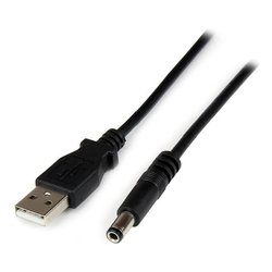 Cavo alimentazione 5V USB a barilotto tipo N Black 1m USB2TYPEN1M