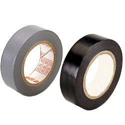 Set nastri adesivi Isolanti Elettrici 1,5cm x 10m Nero e Grigio Conf. 2 rotoli PP0518 1