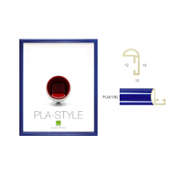 Cornice plastica (21x29,7cm) BASIC PLA STYLE Blu lucido PLA01 BL MA4