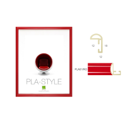 Cornice plastica (18x24cm) BASIC PLA STYLE Rosso lucido PLA01 RO 06