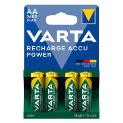Batteria Stilo AA ricaricabile 2600mAh RECHARGE ACCU POWER 4pz 05716101404