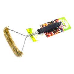 Spazzola barbecue ottone per griglie e piastre (35cm) Nero SP350