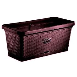 Fioriera cassetta con riserva acqua plastica (80x40x34cm) NATURAL Marrone 75351