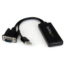 Convertitore video da Vga a Hdmi con Audio Via Usb Black VGA2HDU
