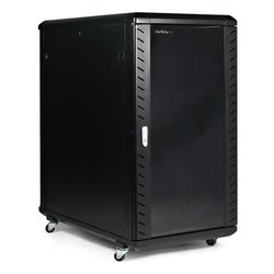 Armadio rack Chiuso a Ribalta 22U da 36 con Ruote Black RK2236BKF