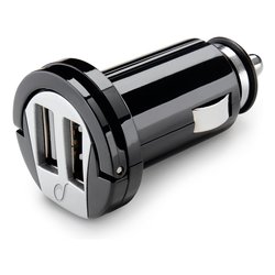 Caricabatterie accendisigari USB Type-A CAR CHARGER 15W Dual port  Black MICROCBRUSBDUAL2A