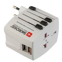 Adattatore da viaggio USA, Regno Unito, Europa, Asia Bianco 230V 10A PP2209