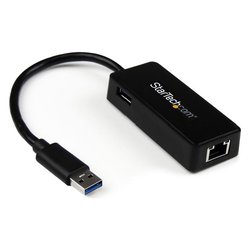 Adattatore di rete Gigabit (1000Base-TX) Type a con Porta Usb Black USB31000SPTB