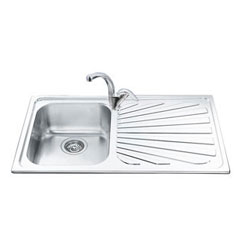 Lavello 1 vasca (86x50cm) ALBA Inox Spazzolato SP861D