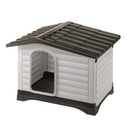 Image of Cuccia esterno Dog Villa 90 taglia media Bianco e Nero (88x72x65 cm) 87255099 cod094