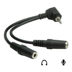 Splitter audio Mini-jack 3,5 mm Y Cable Black RO11 09 4441