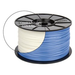 Bobina filo stampa 3D Filamento Abs 1,75 mm Blu e Bianco HP3DXROLB2WT