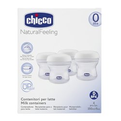 Contenitore latte Set 4 Pz (150ml) NATURAL FEELING 00002257200000