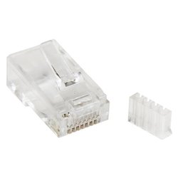 Terminale Connettore modulare RJ45 CAT6 Clear CRJ45C6SOL50