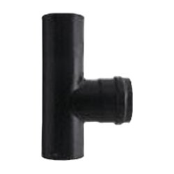 Tubo T canna fumaria (8cm) MF PELLET LINE Nero opaco PN805M