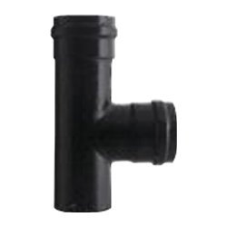 Tubo T canna fumaria (8cm) FF PELLET LINE Nero opaco PN805F