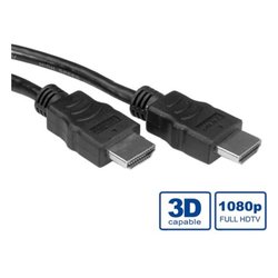 Cavo HDMI ECONOMY High Speed con Ethernet Black 3m ROS3673