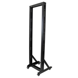 Armadio rack 2 Staffe a Telaio Aperto 42U con Ruote Orientabili Black 2POSTRACK42