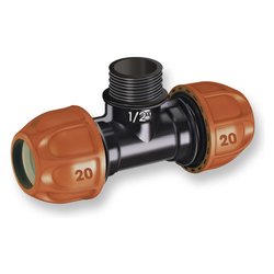 Raccordo derivatore A T Filettato per Tubo Polietilene RAINJET per tubi 16,6 - 20 mm 90325