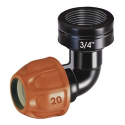Raccordo a gomito filettato F per tubo polietilene 16,6 - 20 mm RAINJET 90326