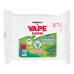 Salviette repellenti per insetti Derm Herbal busta 15 pz GA1902700