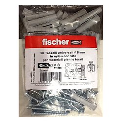 Set tasselli plastica con vite (8 mm) Kit 50 536930