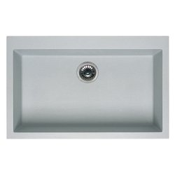 Lavello 1 vasca (76x44cm) QUADRA 130 SOTTOTOP Aluminium Opaco LMQ13079BSO