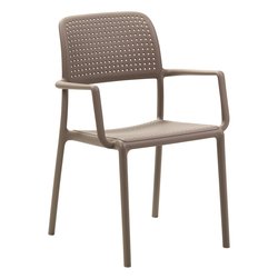 Sedia con braccioli BORA Tortora 40242 10 000 06
