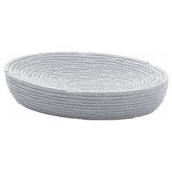 Porta sapone appoggio GEMINI Bianco rigato (14,4x9,8x2,8 cm) GM11 02