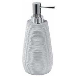 Dosa sapone appoggio GEMINI Bianco cemento (9,3x8,8x20 cm) GM80 02
