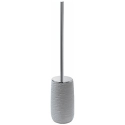 Porta scopino WC appoggio GEMINI Grigio e Cromo (10x45,7 cm) GM33 08