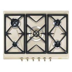 Piano cottura gas 5 zone COLONIALE SRV876POGH Panna (70cm)