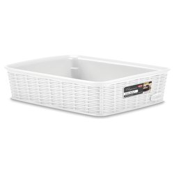 Cestino plastica (25x19x6cm) ELEGANCE Bianco 30930