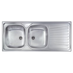 Image of Lavello 2 vasche (116x50cm) MONDIAL Inox Satinato 011547SCSSX cod094